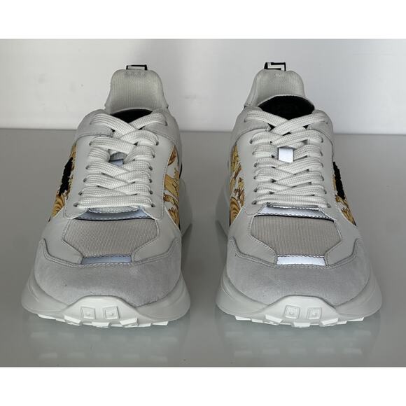 Versace Medusa Men’s White/Black/Gold Sneakers 11 US (44 Eu) 1011942 IT NIB $825 - Picture 12 of 16